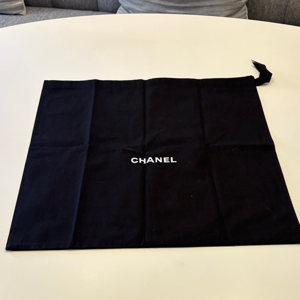 CHANEL Black Fabric Pouch